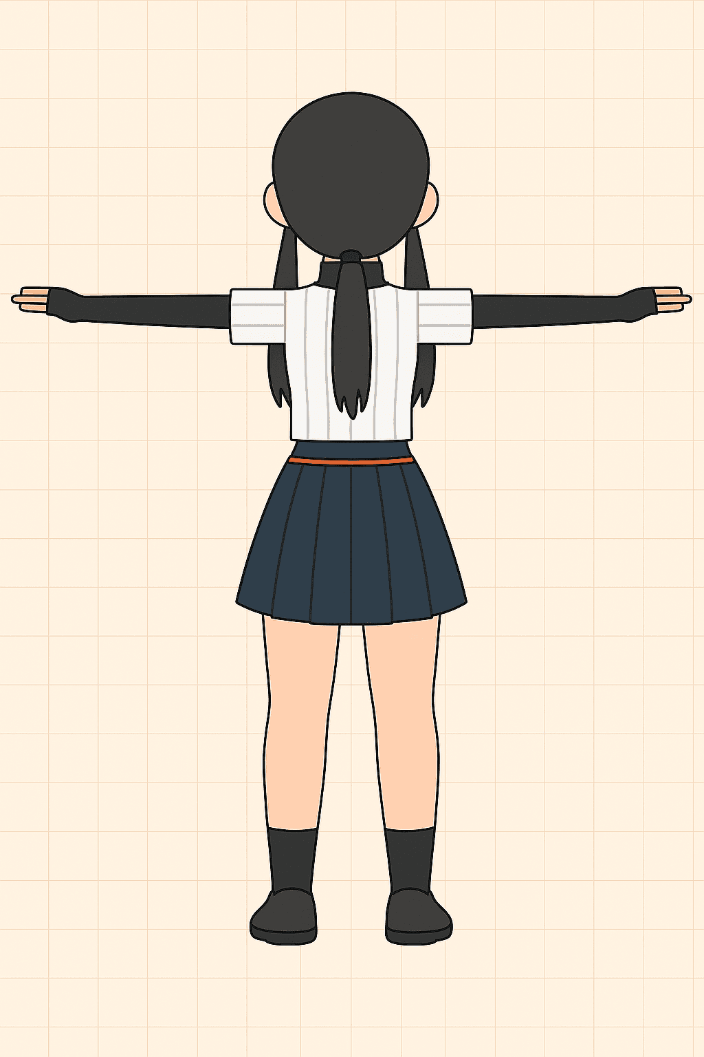 Generated Back T-Pose 3