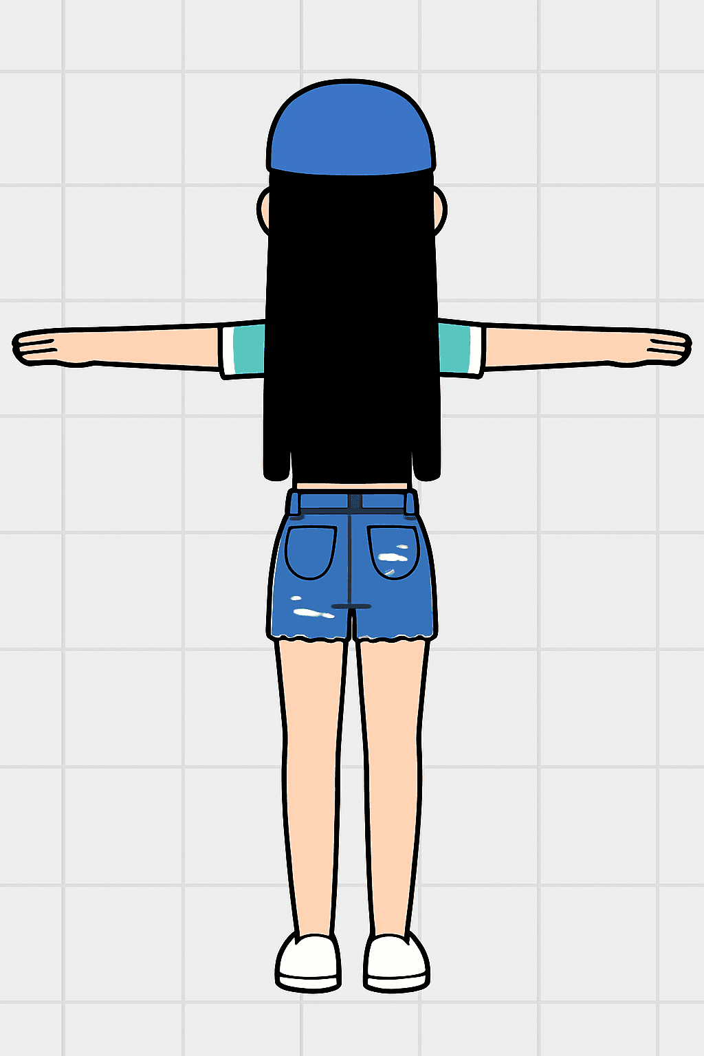 Generated Back T-Pose 4